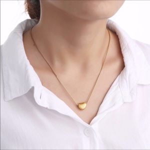 New 18K gold heart necklace